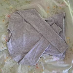 Adanola Grey Fitted Long Sleeve